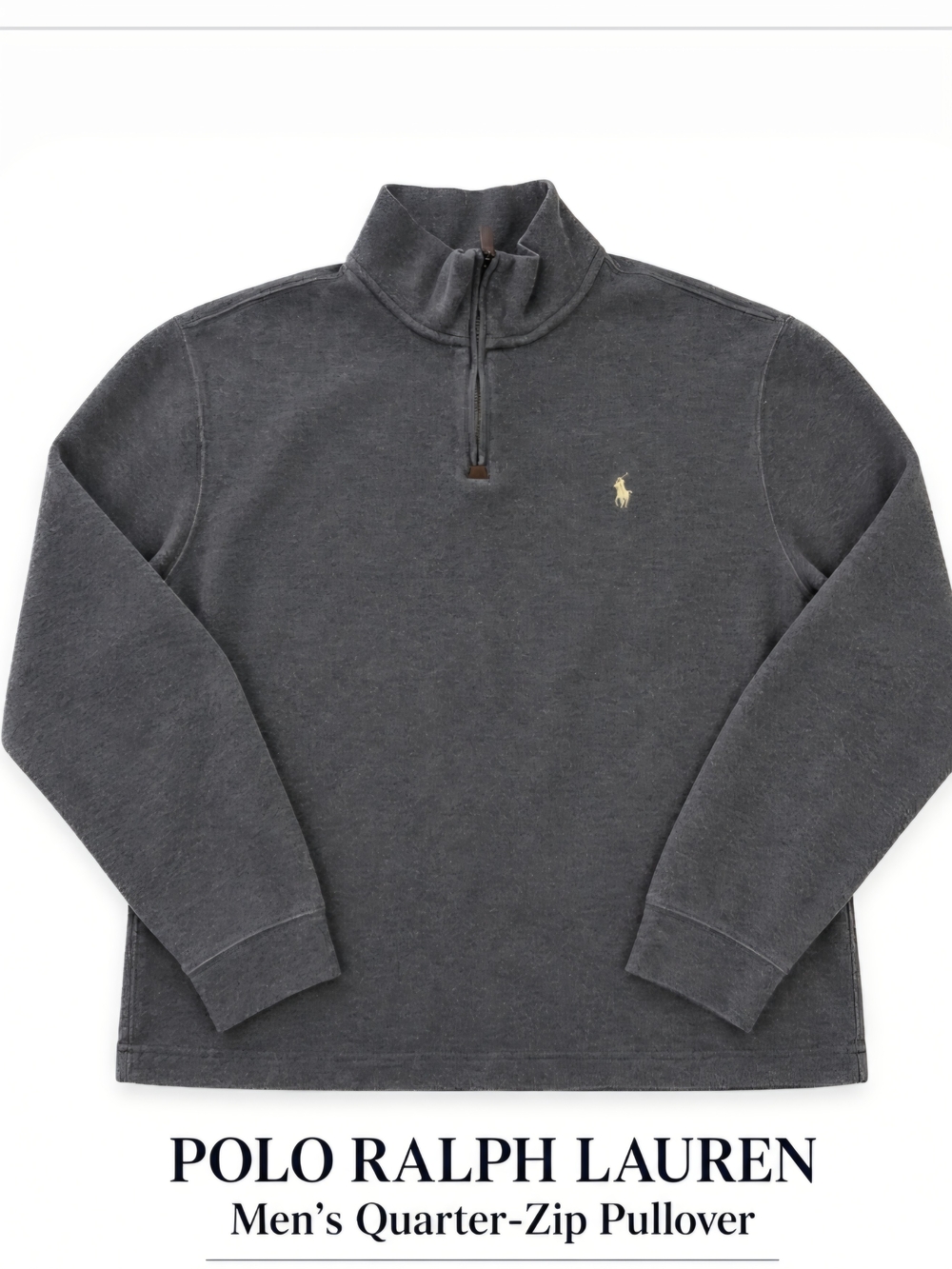 Polo by Ralph Lauren Men’s Charcoal Quarter-Zip Pullover